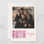 Photo Pink Nutcracker Ballet Christmas Feiertagskarte (Vorderseite)