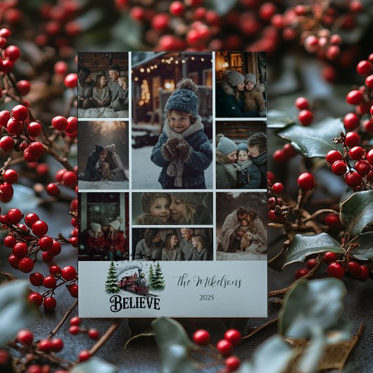 Photo Polar Express Christmas Feiertagskarte