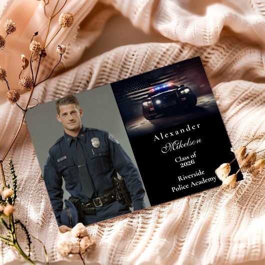 Photo Police Academy Graduation Ankündigung
