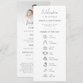 Photo Program Icon with Menu Wedding Menükarte (Vorne/Hinten)