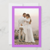 Photo Purple Bow Shes Tying the Knot Bridal Shower Einladung (Rückseite)