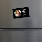 Photo QR Code Black Magnetic Magnetische Visitenkarte