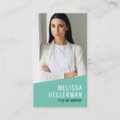 Photo QR Code Company Logo Vertical Visitenkarte (Vorderseite)