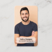 Photo QR Code Modern Connect With Me Business Visitenkarte (Vorderseite)