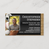 Photo QR Code Sports Personal Trainer Coach Visitenkarte (Vorderseite)