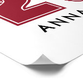 Photo Red Graduation Party Sign Poster (Ecke)