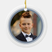 Photo Religious Cross Boy First Communion Keramik Ornament (Hinten)