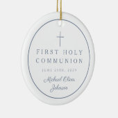 Photo Religious Cross Boy First Communion Keramik Ornament (Rechts)