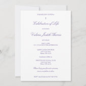 Photo Remembrance Service Dear Ones Purple Shades Einladung (Rückseite)