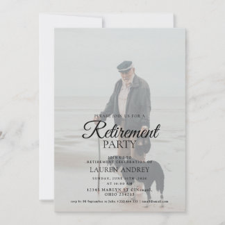 Photo Retirement Celebration Invitation Einladung