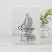 Photo Retirement Celebration Invitation Einladung (Stehend Vorderseite)