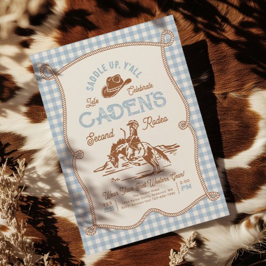 Photo Rodeo Birthday Invitation Einladung