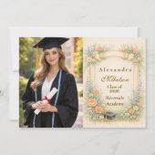 Photo Romantic Pastel Graduation Party Ankündigung (Vorderseite)