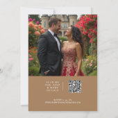 Photo Romantic Winter Nature Frame Wedding Einladung (Rückseite)