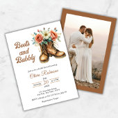Photo Rustic Boots and Bubbly Bridal Shower Einladung