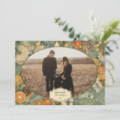 Photo Rustic Woodland Botanical Christmas Feiertagskarte (Stehend Vorderseite)