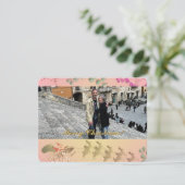 Photo Santa Flat Holiday Card Feiertagskarte (Stehend Vorderseite)