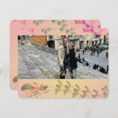 Photo Santa Flat Holiday Card Feiertagskarte (Vorne/Hinten)