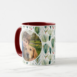 Photo Scandinavian Christmas Foliage Sage Green Tasse