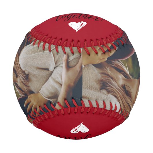 Photo Script Better Together Custom Baseball (Vorderseite)
