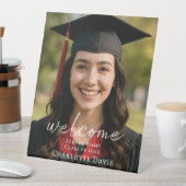 Photo script Graduation Party welcome Sockelschild (In Situ)