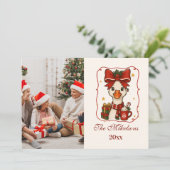 Photo Silly Goose Christmas Feiertagskarte (Stehend Vorderseite)