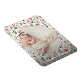 Photo & Simple White Text Unique Modern Keepsake  Magnet (Rechte Seite)