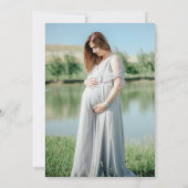 Photo Snowflakes Pine Winter Couples Baby Shower Einladung (Rückseite)