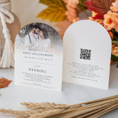 Photo Space for Guest Name QR Code Wedding Arch Einladung