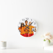 Photo sports team keepsake kids runde wanduhr (Zuhause)