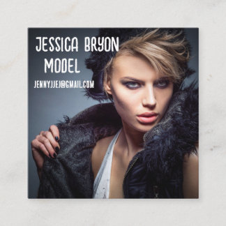 PHOTO square CUSTOM Business Cards Quadratische Visitenkarte