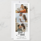 Photo Strip Bold Retro Wedding Save The Date (Vorderseite)