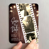 Photo Strip Wedding Save the Date Favor Rustic Magnet