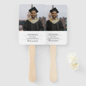 Photo Style Minimalist Graduation Fächer (Vorne und Hinten)