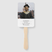 Photo Style Minimalist Graduation Fächer (Rückseite)