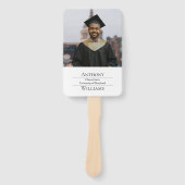 Photo Style Minimalist Graduation Fächer (Vorderseite)