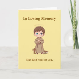 Photo Sympathy: Little Boy Saint Memorial Tribute Karte
