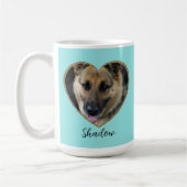Photo Template Glitter Heart With Pet Custom Name Kaffeetasse (Links)