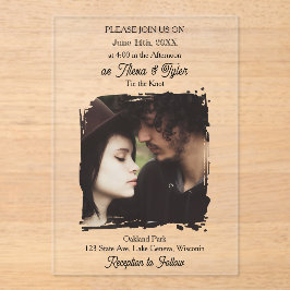 Photo Template Translucent| Photo Wedding Acryleinladungen