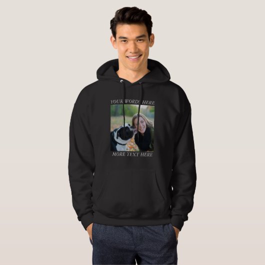 Photo Upload Hoodie with Custom Text (Vorne ganz)