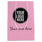 Photo Upload Sticker | Waterproof Square Label  Mittlere Geschenktüte (Rückseite)