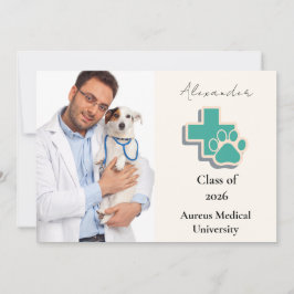  Photo Veterinary School Paw Graduation Party Ankündigung