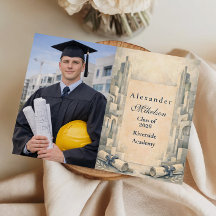 Photo Vintage Architecture Drawing Graduation