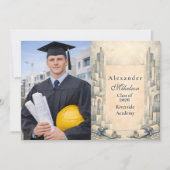 Photo Vintage Architecture Drawing Graduation Ankündigung (Vorderseite)