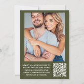 Photo Vintage Floral Art Nouveau Wedding Einladung (Rückseite)