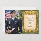 Photo Vintage Military Graduation Party Ankündigung (Vorderseite)