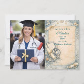 Photo Vintage Veterinary Graduation Part Ankündigung (Vorderseite)