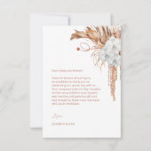 Photo | Watercolor Boho  Dankeskarte (Rückseite)