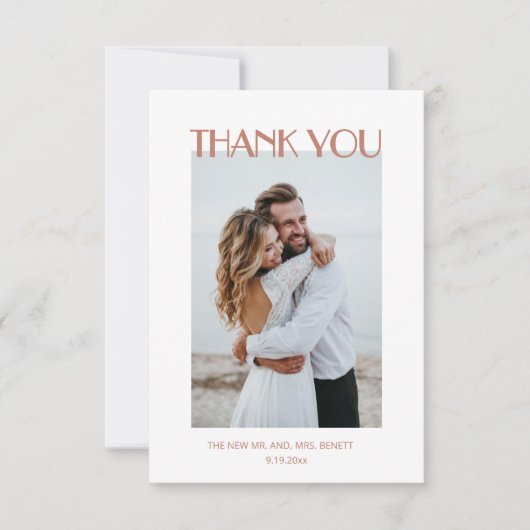 Photo | Watercolor Boho Dankeskarte (Vorderseite)