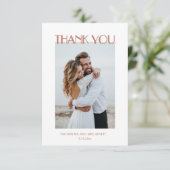 Photo | Watercolor Boho Dankeskarte (Stehend Vorderseite)